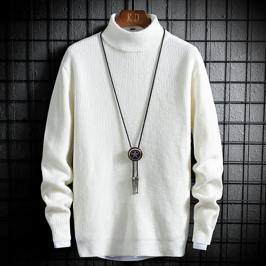 Winter Thickening Casual Long-sleeved Youth Loose Winter Half Turtleneck Sweater
