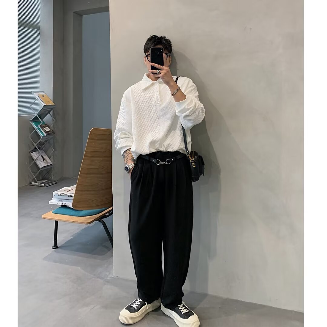 New Waffle Collar Sweatshirt For Men