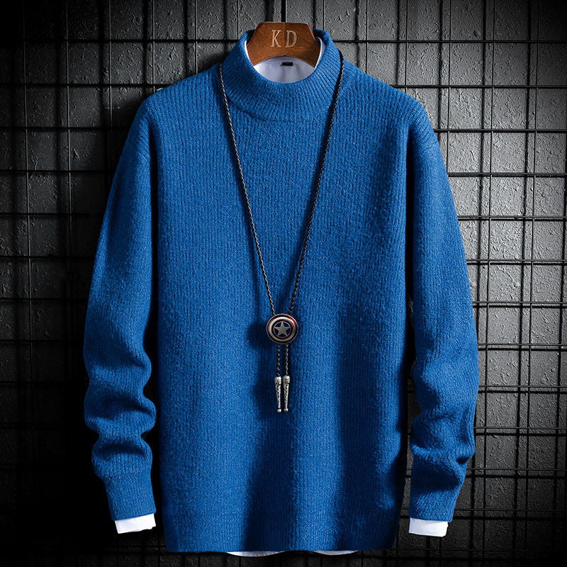 Winter Thickening Casual Long-sleeved Youth Loose Winter Half Turtleneck Sweater