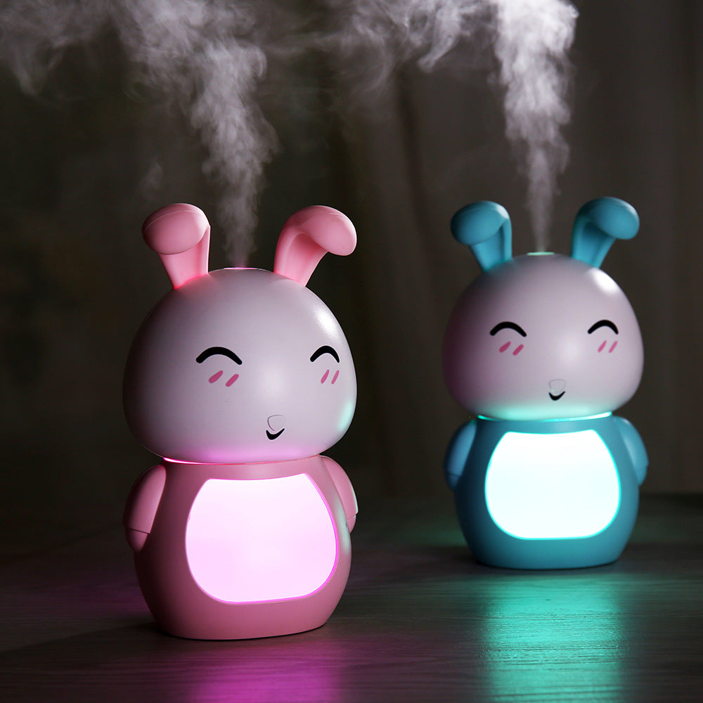 Cartoon Gift Humidifier Portable Cute Rabbit Three-in-one Humidifier Mini Silent Bedroom Bedside Humidifier