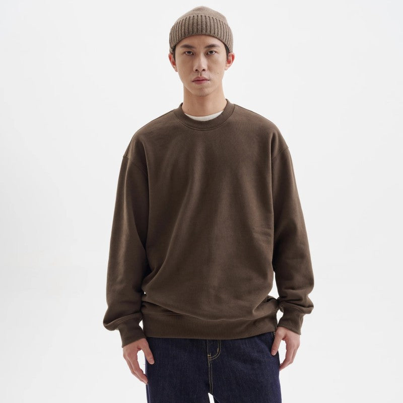 Men's Solid Color Fleece-lined Jacket With A Hoodie Inside